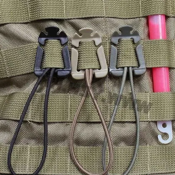 2Pcs Backpack Buckle Clamp Carabiner Survival Gear Tools Carabiner Clips Outdoor Nylon Camping Bag Hanger Hook
