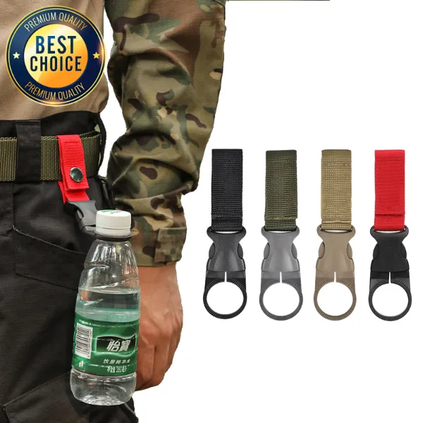 Webbing Buckle Hook Water Bottle Holder Clip Outdoor Nylon EDC Climb Carabiner Belt Backpack Hanger Camp Carab