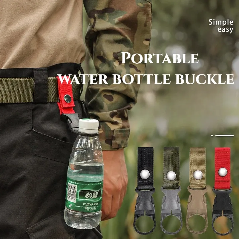 PortableWebbing Buckle Hook Water Bottle Holder Clip Outdoor Nylon Climb Carabiner Belt Backpack Hanger Camp C