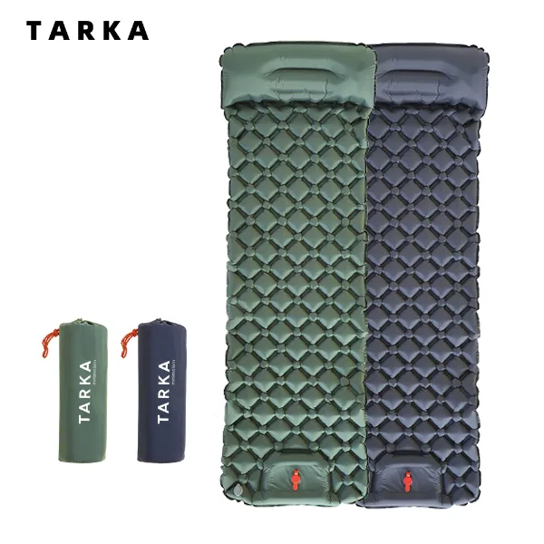 TARKA Inflatable Camping Mats Air Mattress With Pillow Outdoor Tourist Sleeping Pad Self-Inflating Mattress Fo