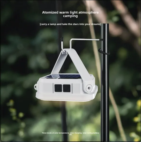 Emergency Lighting Solar Camping Light Portable Outdoor Tent Work SMD Rechargeable LED Hanging Lamp with Digit