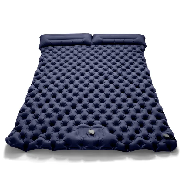Outdoor Camping Double Inflatable Mattress Extra Wide Sleeping Pad Ultralight Folding Bed Sleeping Mat Car Tra