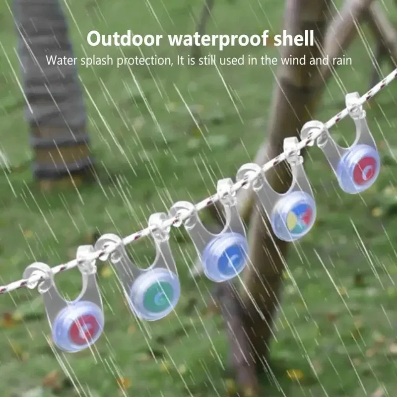 10 Groups LED Atmosphere Rope Lights Waterproof Outdoor Decor Lamp for Tent Camping Fishing Garden Family Part