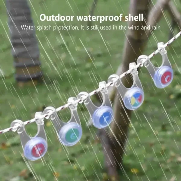 10 Groups LED Atmosphere Rope Lights Waterproof Outdoor Decor Lamp for Tent Camping Fishing Garden Family Part