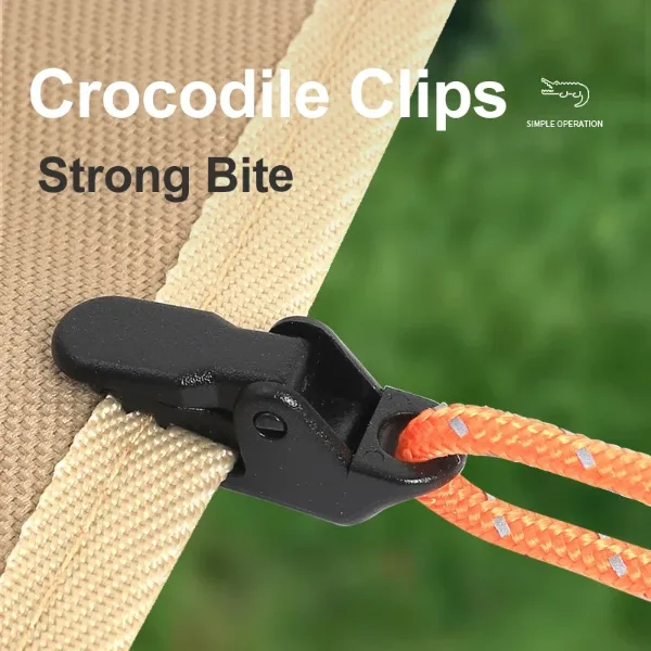 10/20/50pcs Sturdy Tent Clips for Outdoor Tarpaulin Clips Anti-wind Fixed Camping Tent Hook Crocodile Clamp Cl
