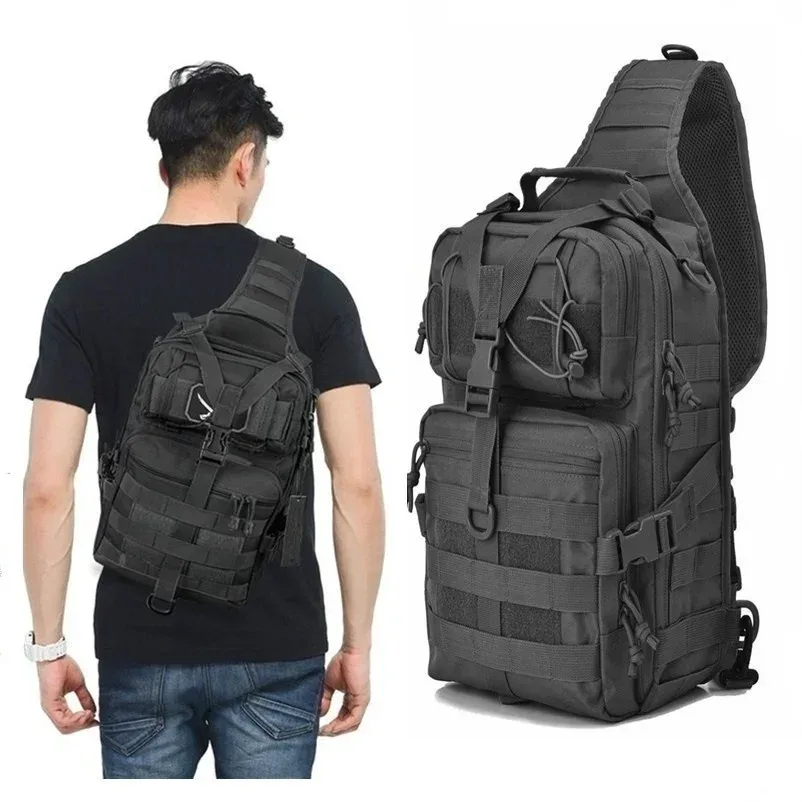 Tactical Assault Pack Sling Backpack Waterproof EDC Rucksack Bag for Outdoor Hiking Camping Hunting Trekking T