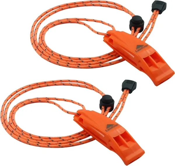 LuxoGear Emergency Whistles with Lanyard Safety Whistle Survival Shrill Loud Blast for Kayak Life Vest Jacket 