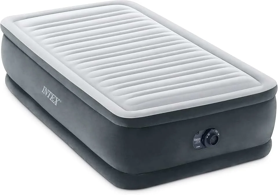 Intex Dura-Beam Deluxe 18" Twin Size Air Mattress with Built-in Pump