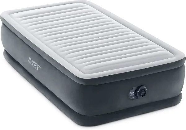 Intex Dura-Beam Deluxe 18" Twin Size Air Mattress with Built-in Pump