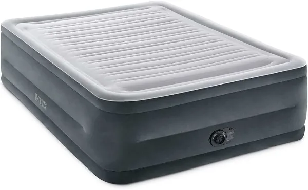 Intex Dura Beam Comfort Plus Airbed Mattress w/Built in Pump, Queen, 22"