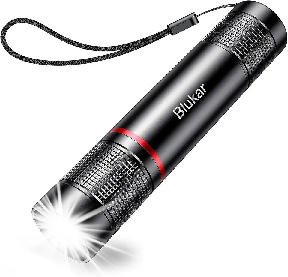 Blukar Rechargeable Flashlight, Super Bright Adjustable Focus Flashlights