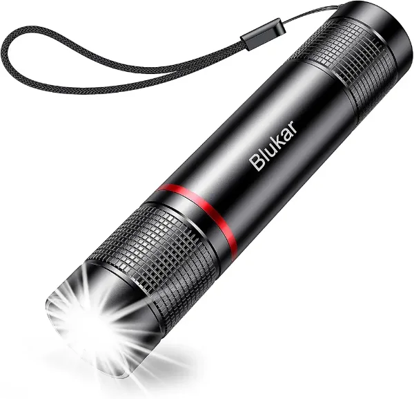 Blukar Rechargeable Flashlight, Super Bright Adjustable Focus Flashlights