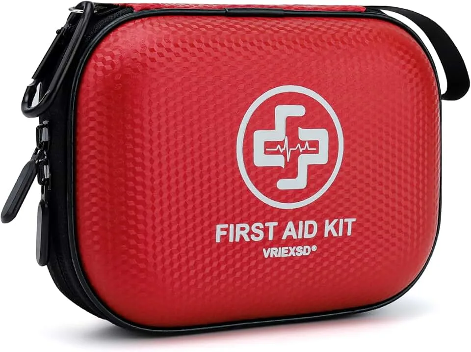 Mini First Aid Kit - 150 Piece Small Waterproof Hard Shell Medical Kit | Compact First Aid Kit with Comprehens